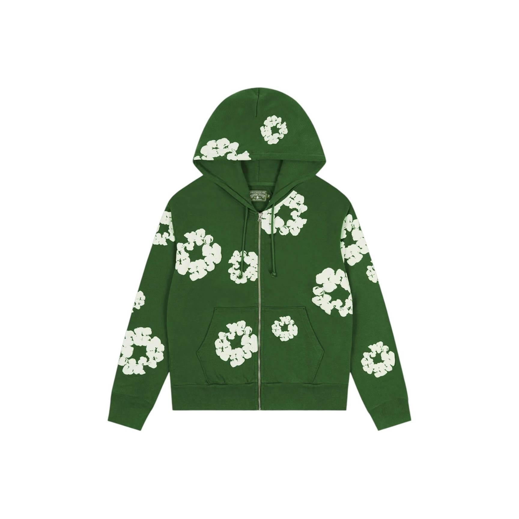 Denim Tears Cotton Wreath Zip Hoodie - Green – Lisabona Streetwear