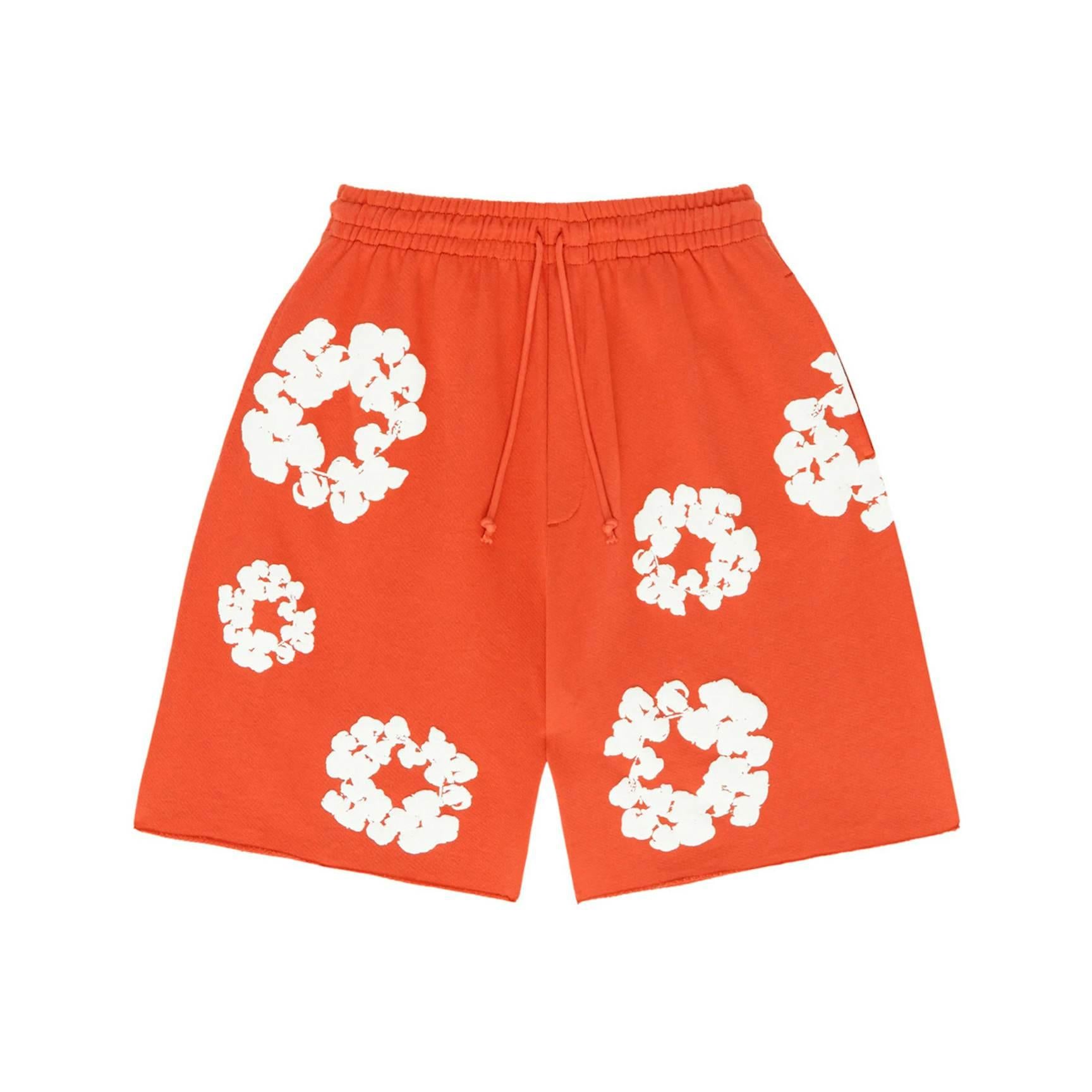 Denim Tears The Cotton Wreath Shorts - Orange – Lisabona Streetwear