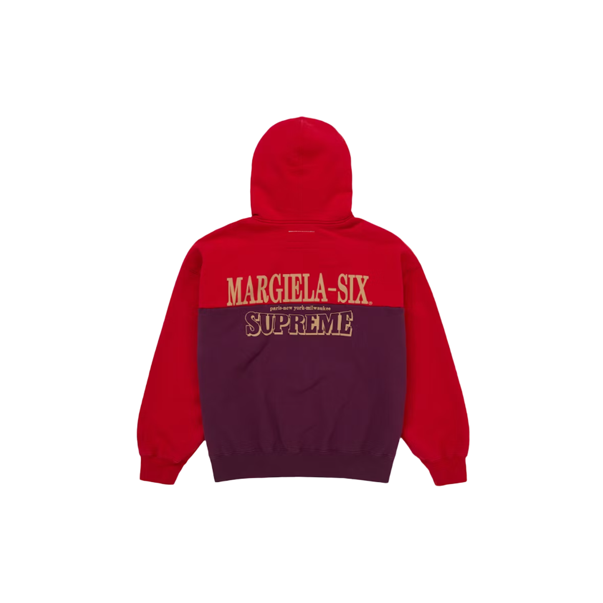 Supreme MM6 Maison Margiela Eagle Zip Up Hooded Sweatshirt - Red Supreme MM6 Maison Margiela Eagle Zip Up Hooded Sweatshirt - Red