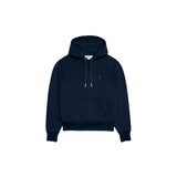 Ami Paris Classic Ami De Coeur Hoodie - Night Blue