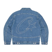 Corteiz C-Star Denim Trucker Jacket - Washed Blue
