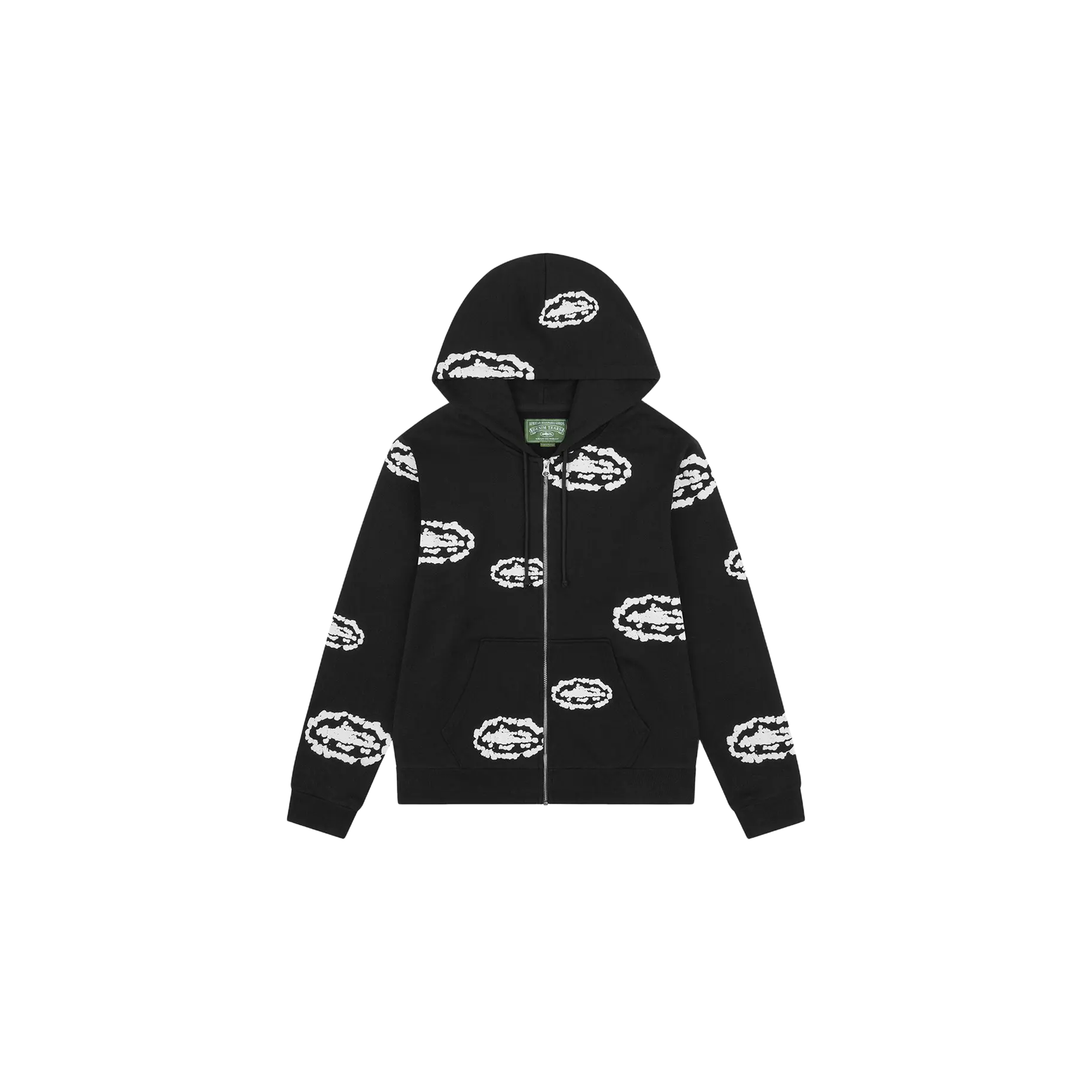 Corteiz x Denim Tears Island Wreath Zip Hoodie - Black