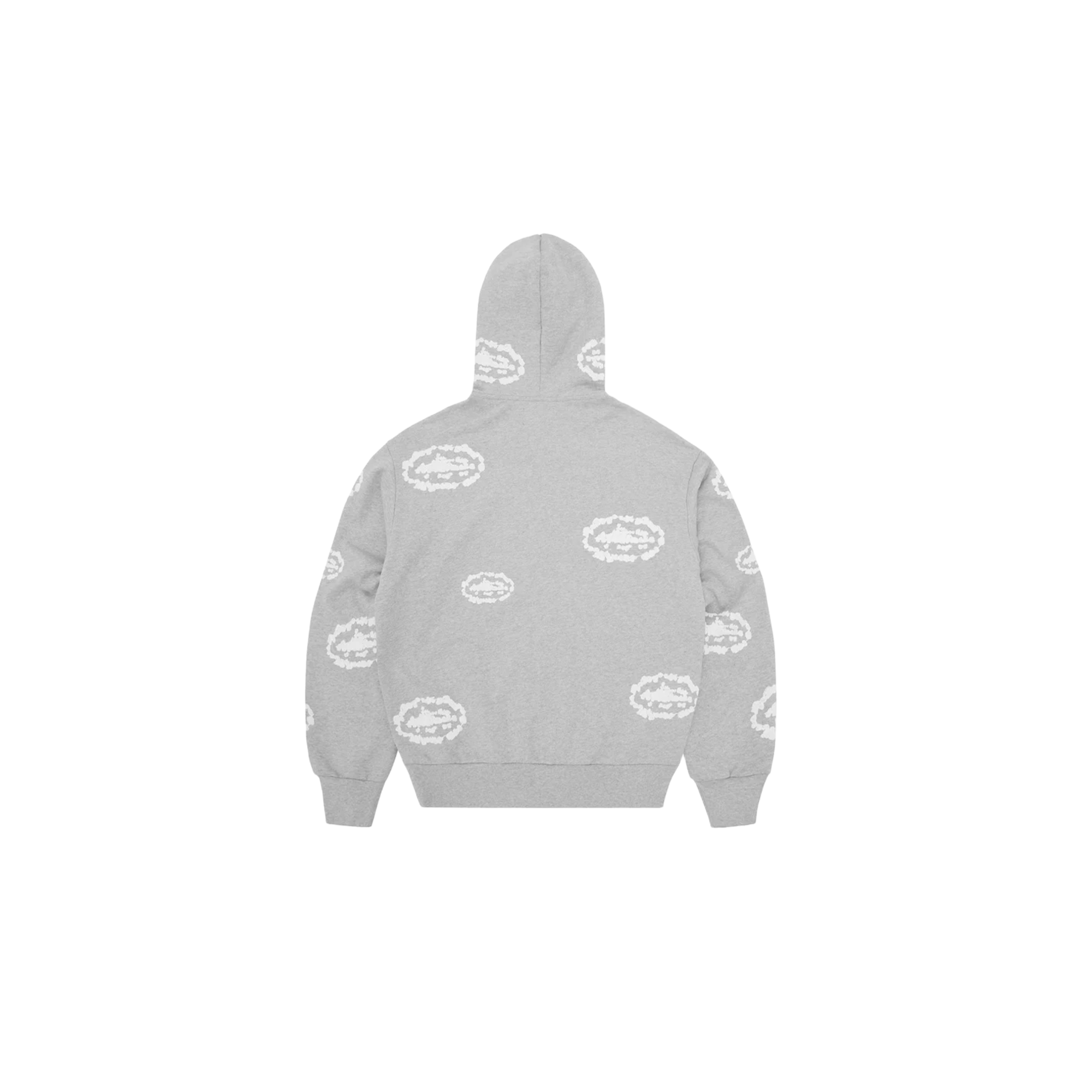 Corteiz x Denim Tears Island Wreath Zip Hoodie - Heather Grey