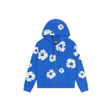 Denim Tears Cotton Wreath Zip Hoodie - Blue