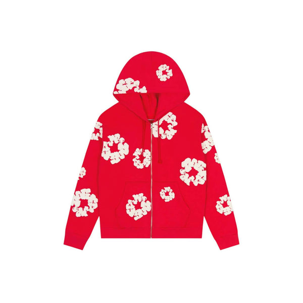 Denim Tears Cotton Wreath Zip Hoodie - Red – Lisabona Streetwear
