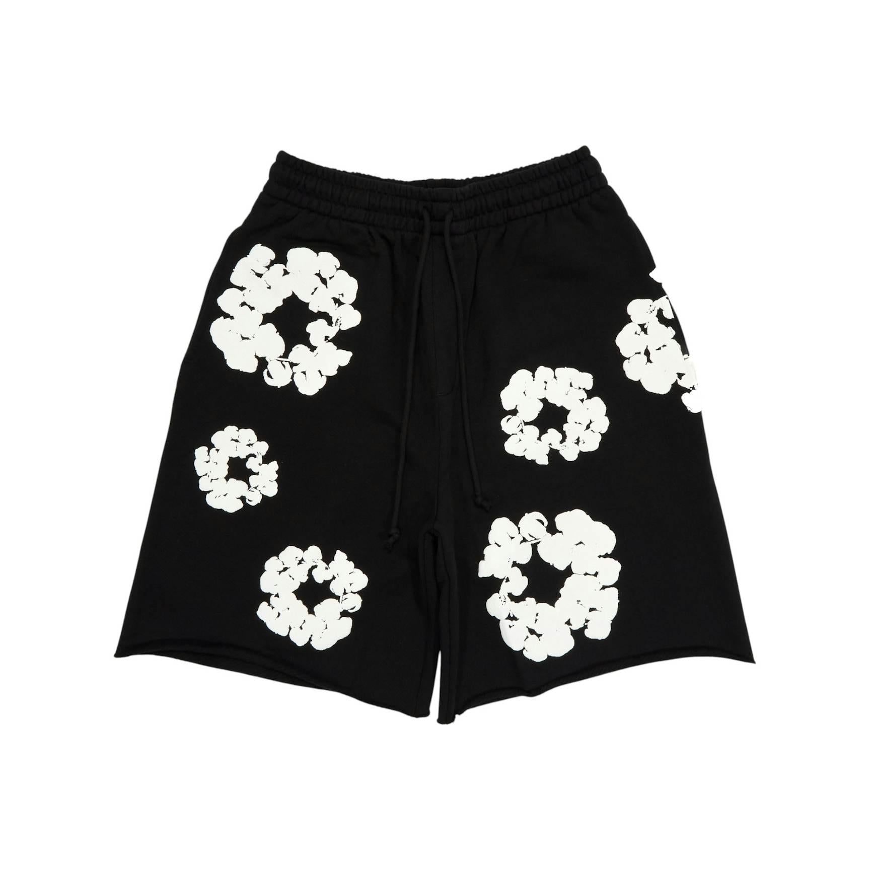 Denim Tears The Cotton Wreath Shorts - Black