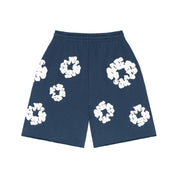 Denim Tears The Cotton Wreath Shorts - Navy