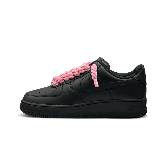 Nike Air Force 1 Low Rope Laces - Black Pink