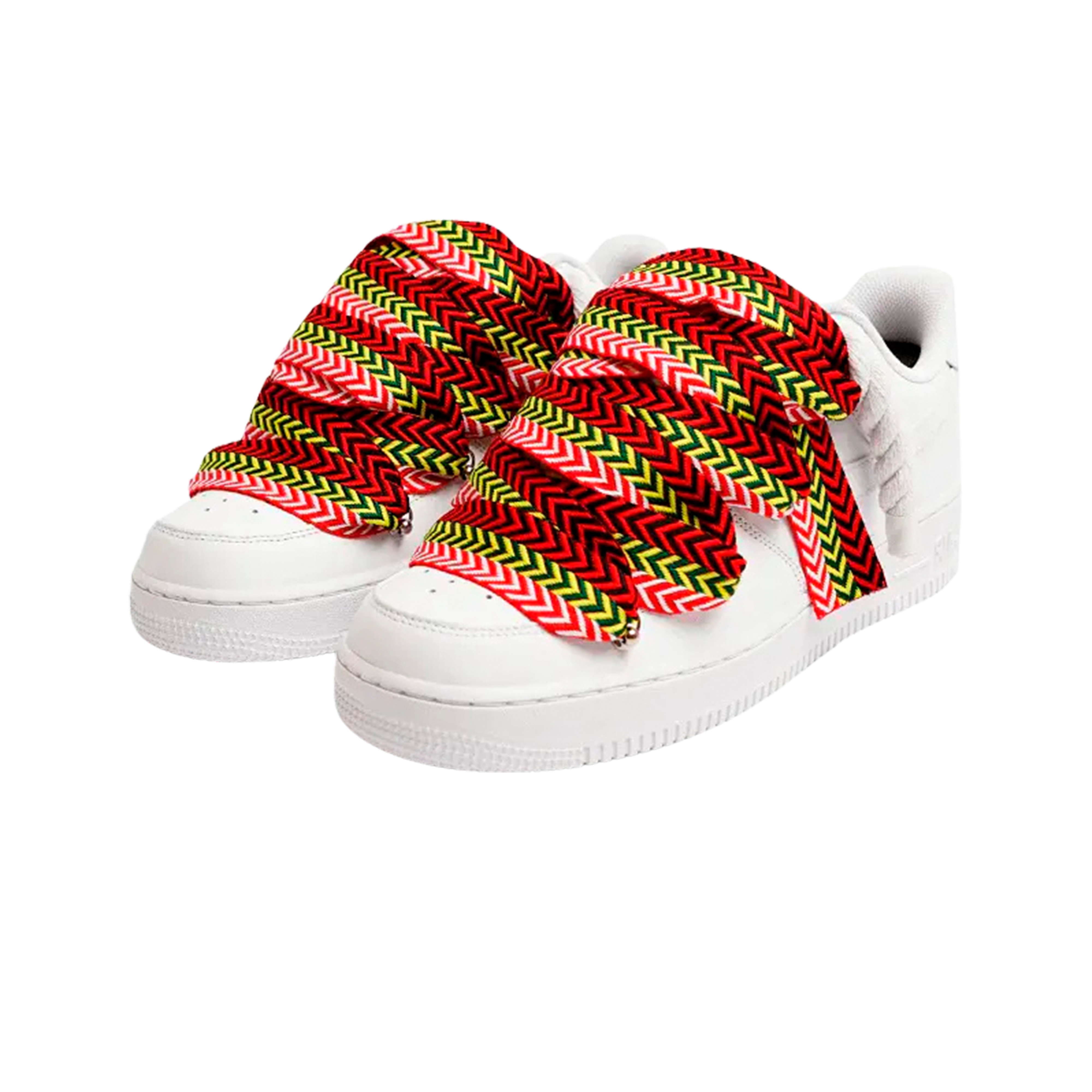 Nike Air Force 1 Low - Triple White Lanvin Laces Red