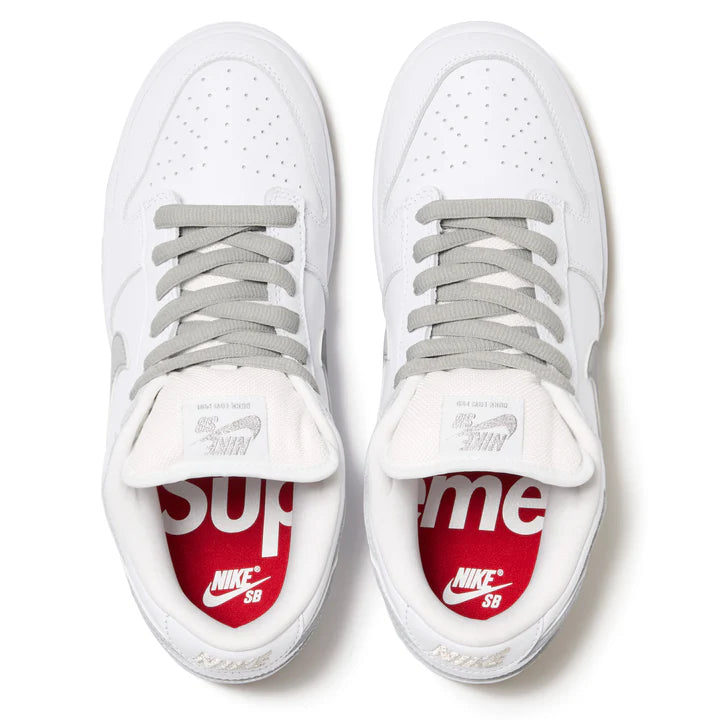 Nike SB Dunk Low - Supreme 94 White Metallic Silver