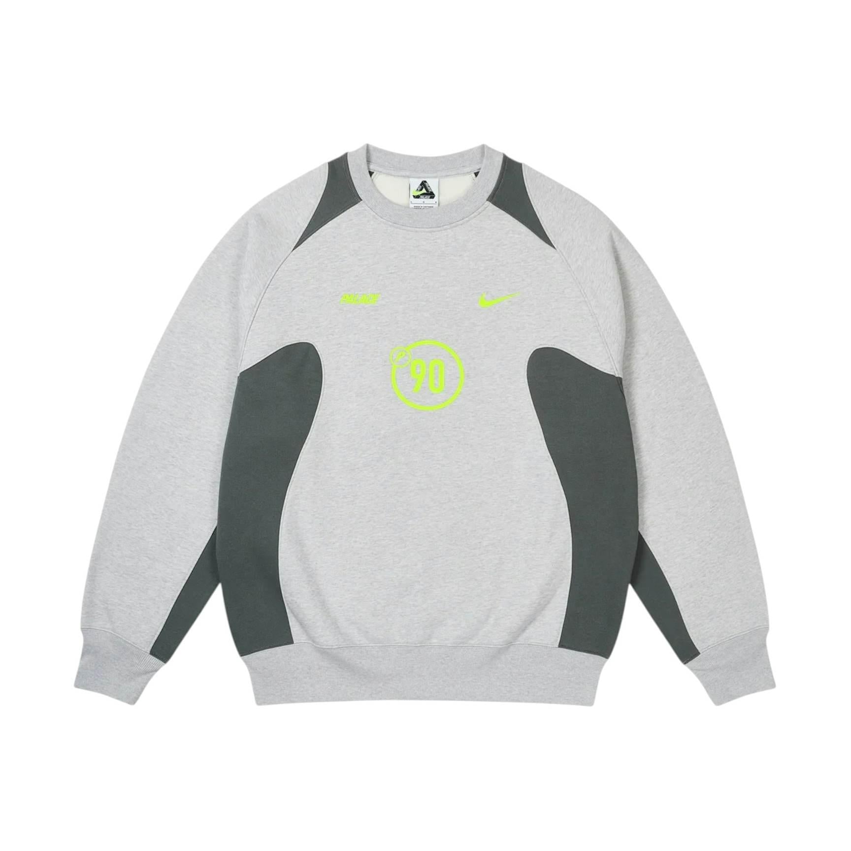 Palace x Nike Total P90 Crew - Grey Marl