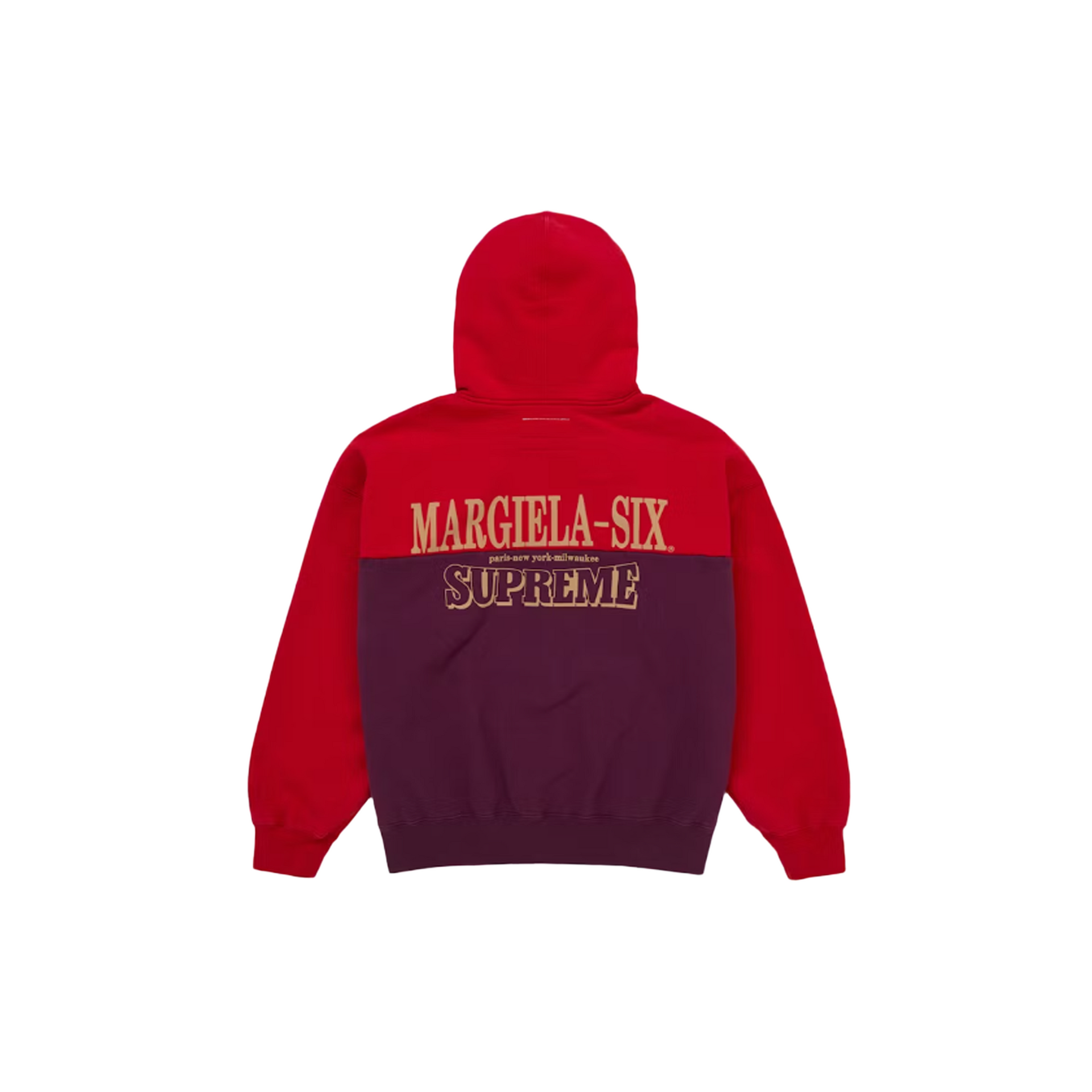 Supreme MM6 Maison Margiela Eagle Zip Up Hooded Sweatshirt - Red