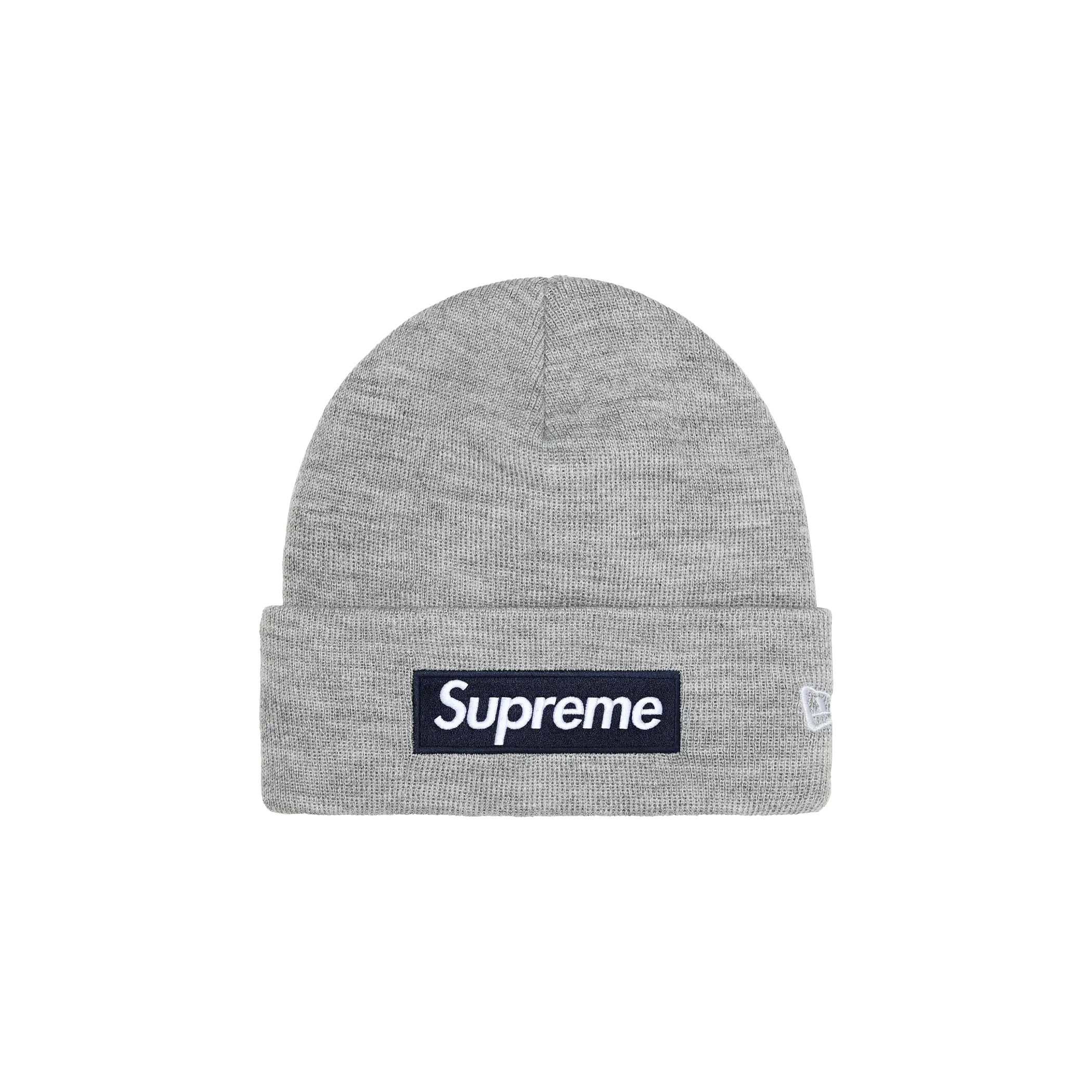 Supreme New Era Box Logo Beanie - Heather Grey