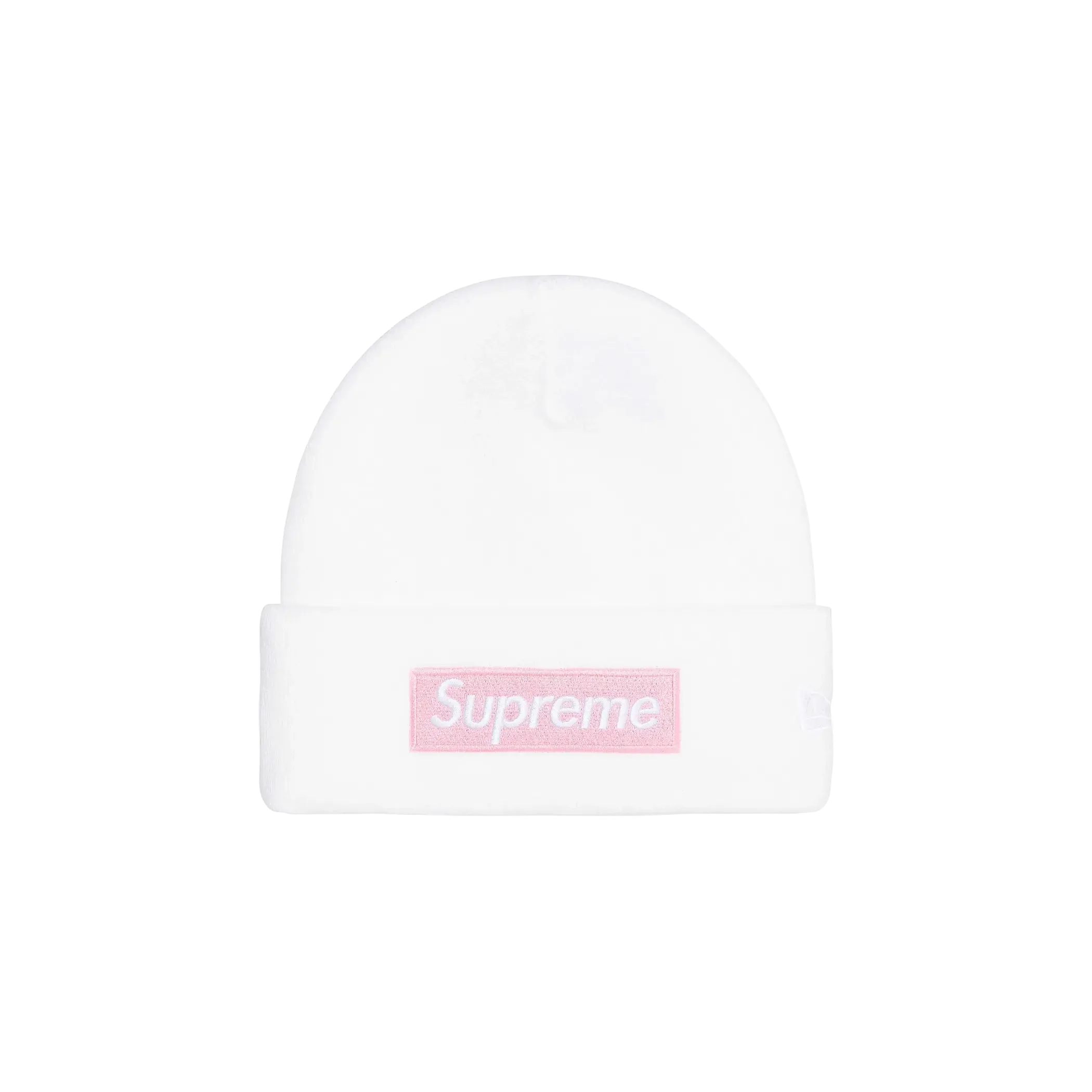 Supreme New Era Box Logo Beanie - White